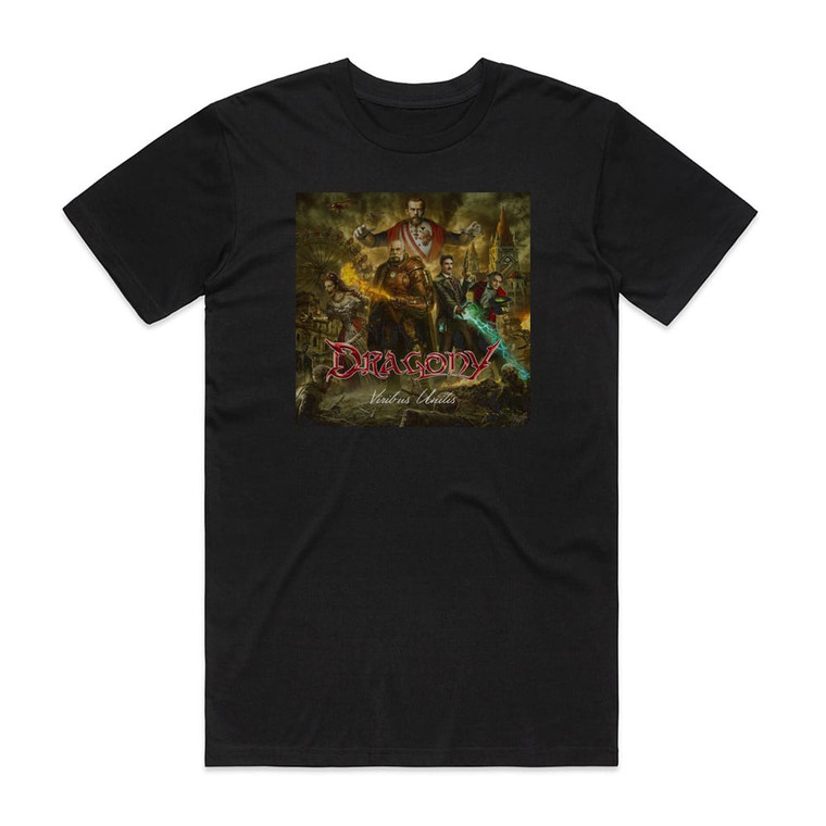 Dragony Viribus Unitis Album Cover T-Shirt Black