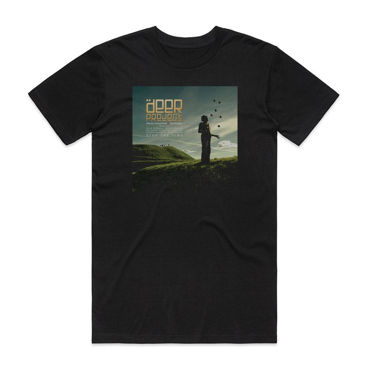 Deer Project Stop The Time Album Cover T-Shirt Black