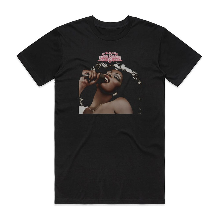 Donna Summer Live And More 1 Album Cover T-Shirt Black