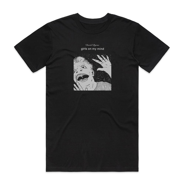 David Byrne Girls On My Mind Album Cover T-Shirt Black