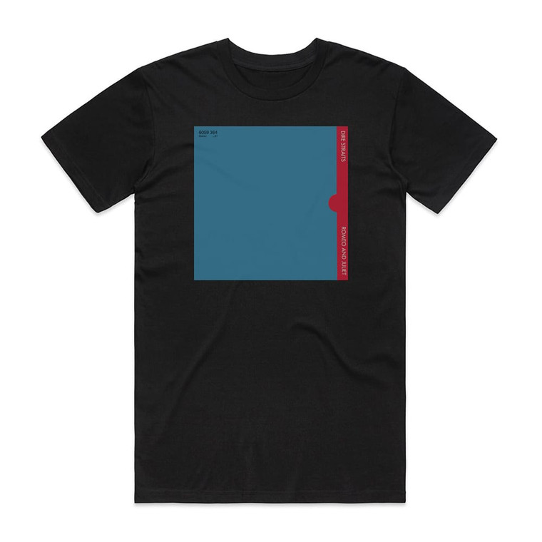 Dire Straits Romeo Juliet Solid Rock Album Cover T-Shirt Black