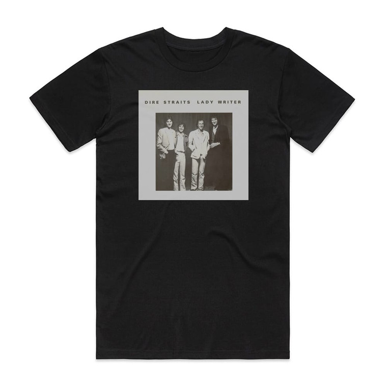 Dire Straits Lady Writer 2 Album Cover T-Shirt Black