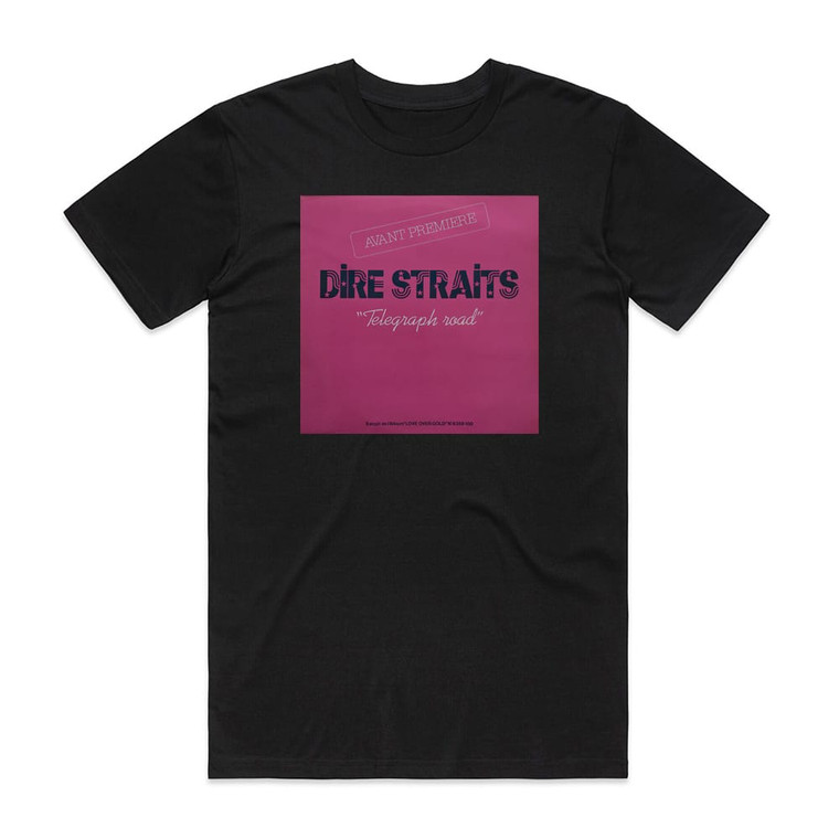 Dire Straits Telegraph Road Album Cover T-Shirt Black