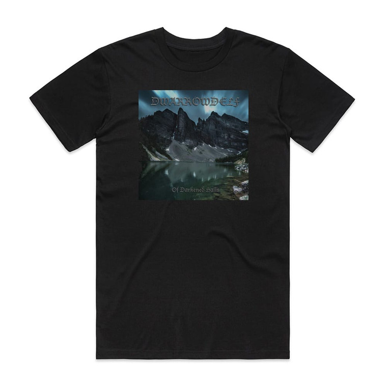 Dwarrowdelf Of Darkened Halls Album Cover T-Shirt Black