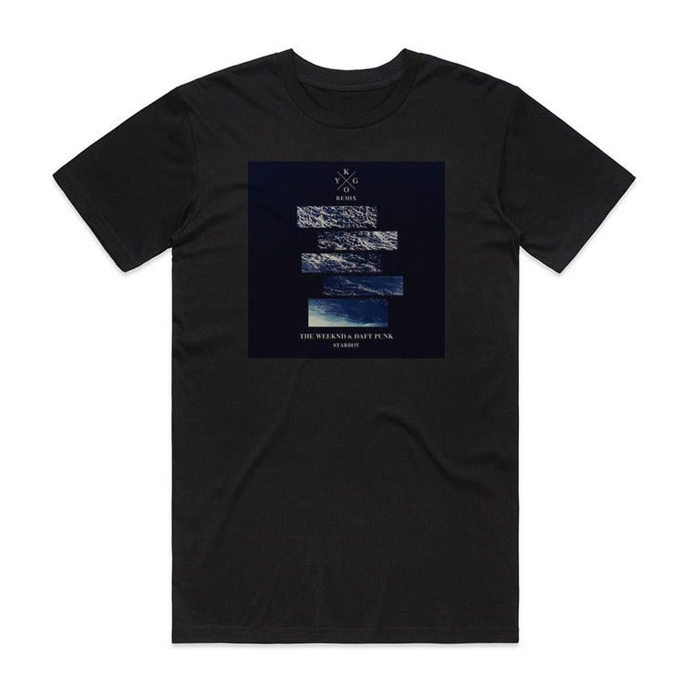 Daft Punk Starboy Kygo Remix Album Cover T-Shirt Black
