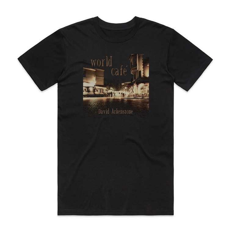 David Arkenstone World Caf Album Cover T-Shirt Black
