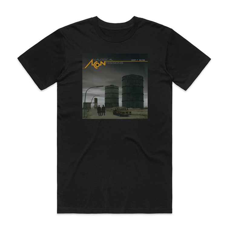 Dom F Scab Analogical Confessions Album Cover T-Shirt Black