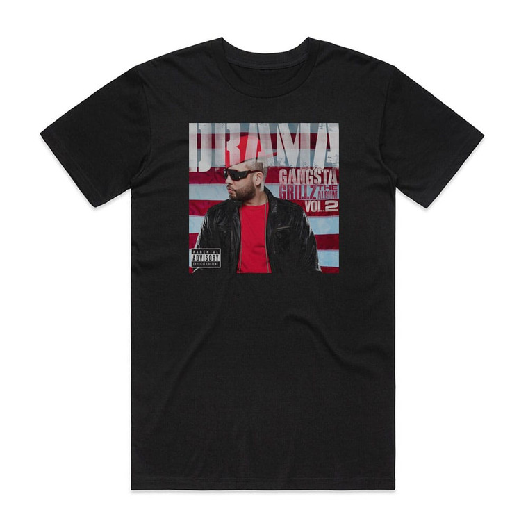 DJ Drama Gangsta Grillz The Album Volume 2 Album Cover T-Shirt Black