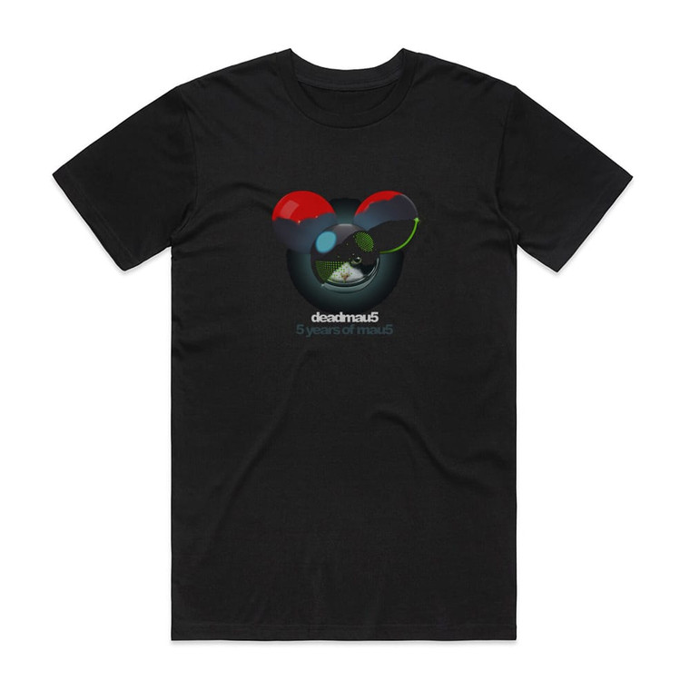 deadmau5 5 Years Of Mau5 Album Cover T-Shirt Black