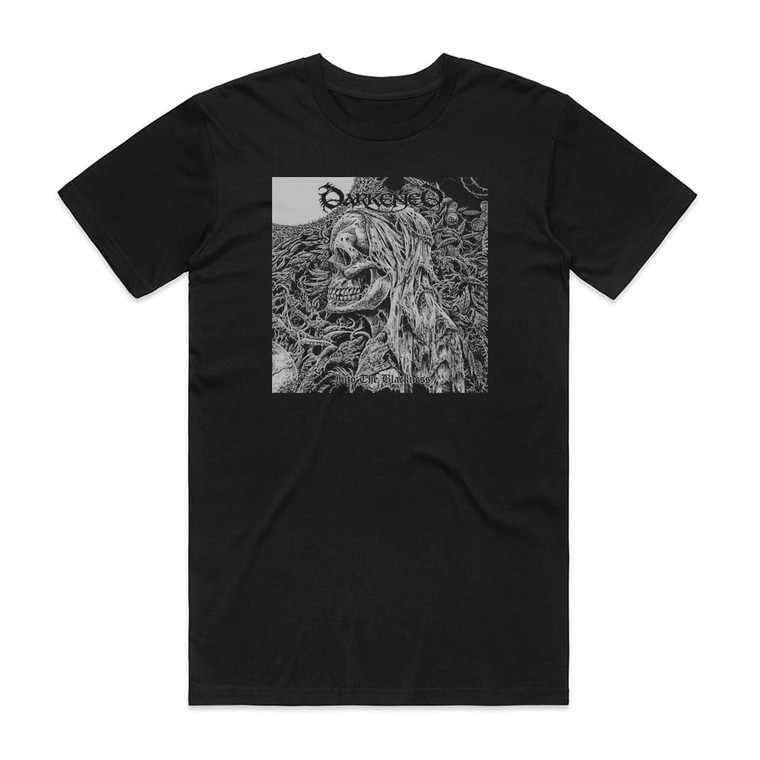 Darkened Into The Blackness Album Cover T-Shirt Black