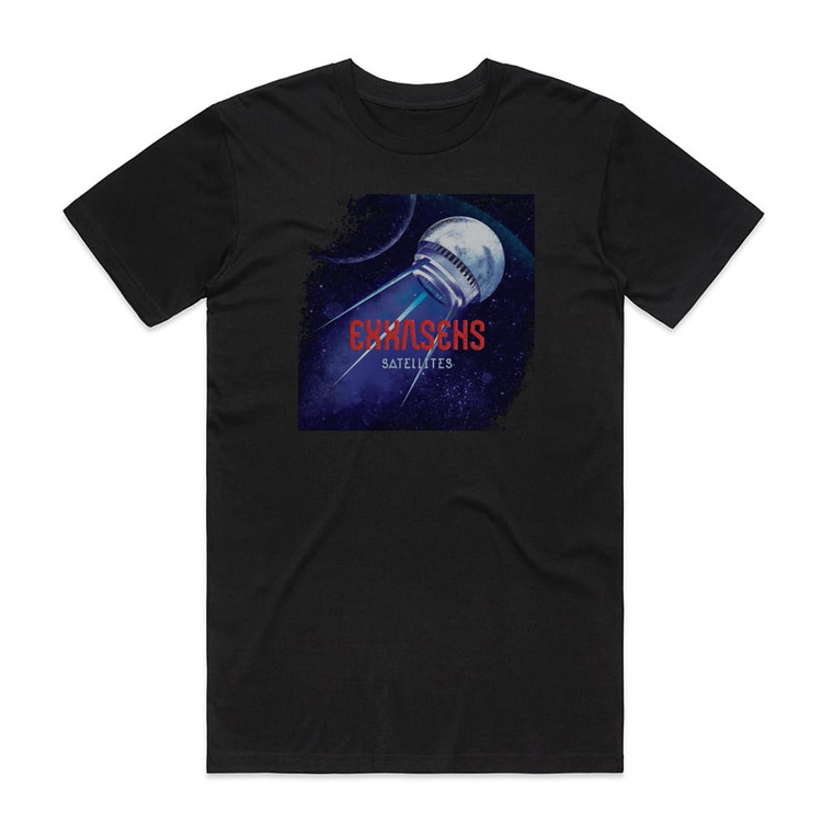 EXXASENS Satellites Album Cover T-Shirt Black