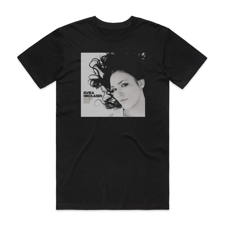 Elvira Nikolaisen Quiet Exit Album Cover T-Shirt Black