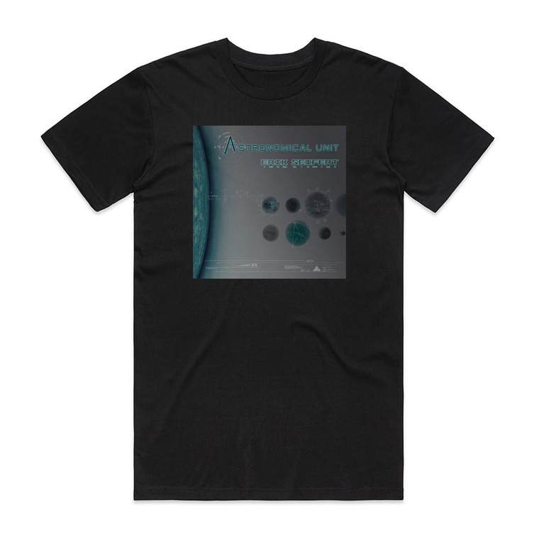 Erik Seifert Astronomical Unit Album Cover T-Shirt Black