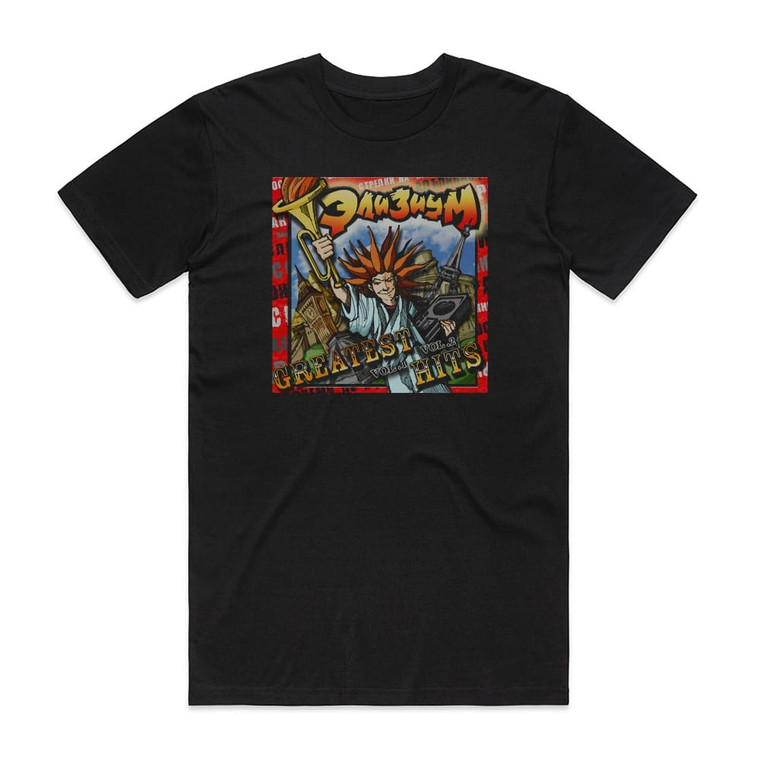 Elysium Greatest Hits Album Cover T-Shirt Black