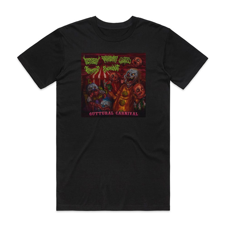 Engorgement Guttural Carnival Album Cover T-Shirt Black