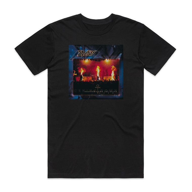 Edguy Burning Down The Opera Live 1 Album Cover T-Shirt Black