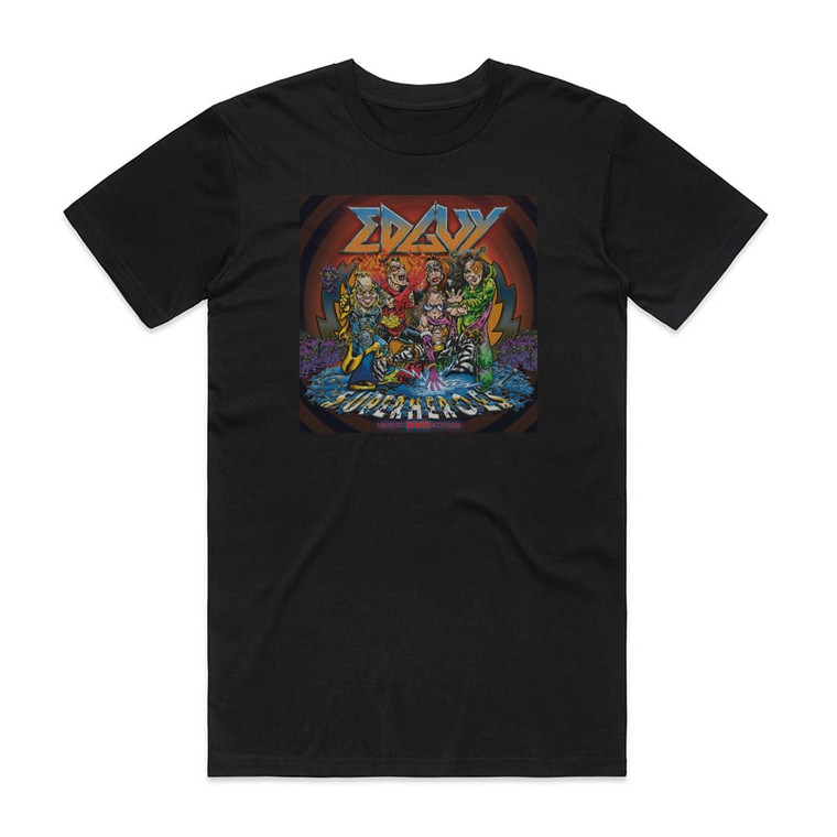 Edguy Superheroes 1 Album Cover T-Shirt Black