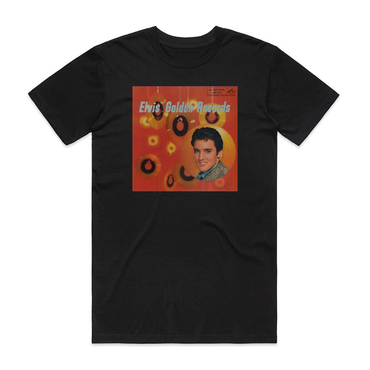 Elvis Presley Elvis Golden Records Album Cover T-Shirt Black