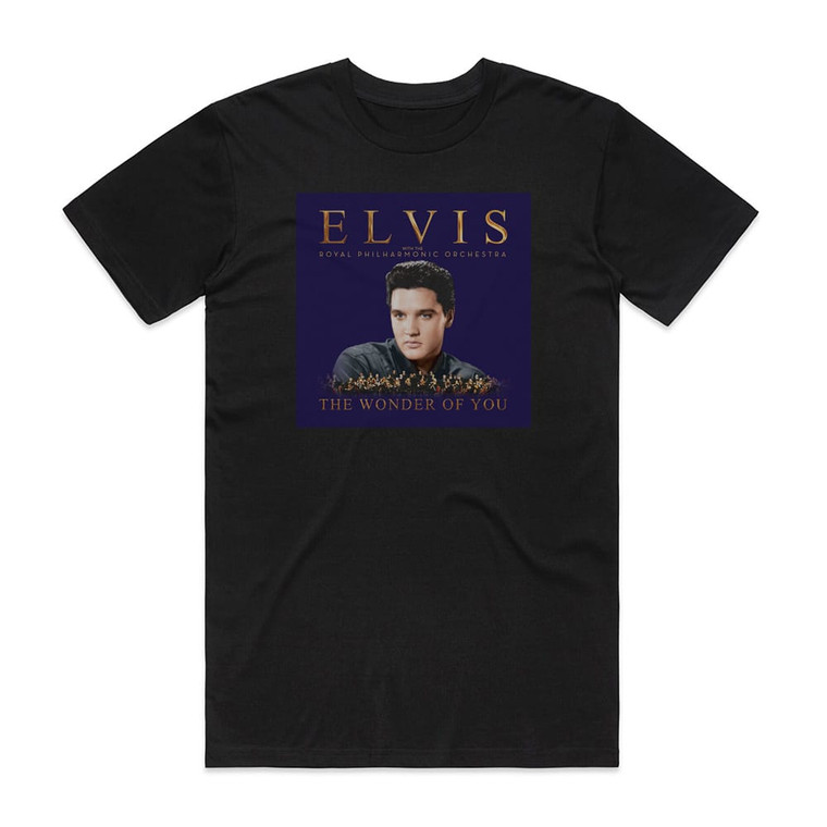 Elvis Presley The Wonder Of You Album Cover T-Shirt Black