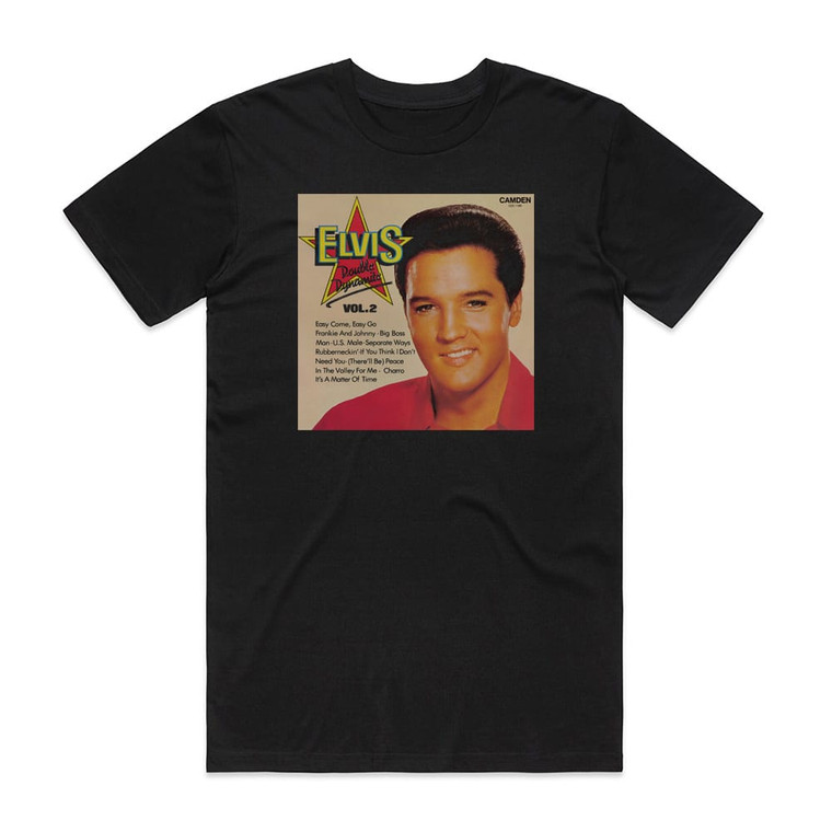 Elvis Presley Double Dynamite Vol 2 Album Cover T-Shirt Black