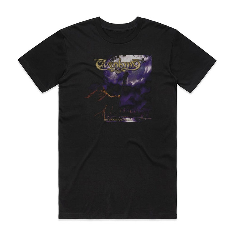Elvenking The Moon And Magic Album Cover T-Shirt Black