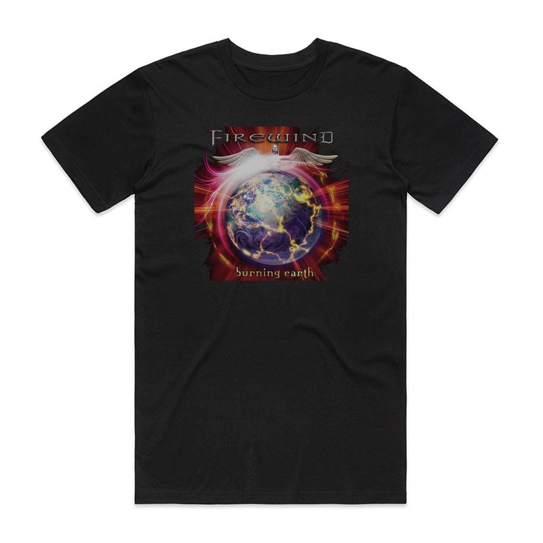 Firewind Burning Earth Album Cover T-Shirt Black