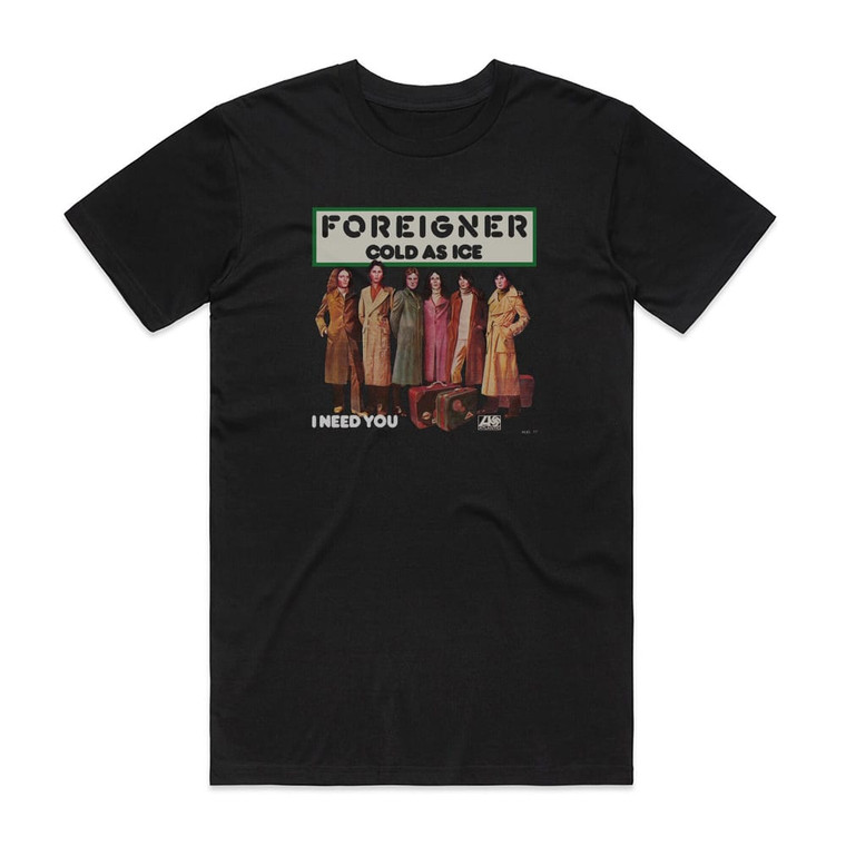Foreigner Cold As Ice Album Cover T-Shirt Black
