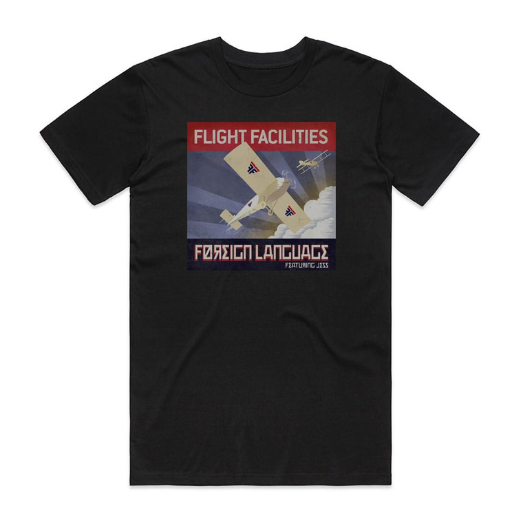 Flight Facilities Foreign Language Album Cover T-Shirt Black