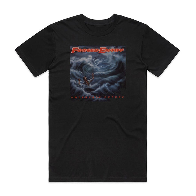 Forced Entry Uncertain Future Album Cover T-Shirt Black