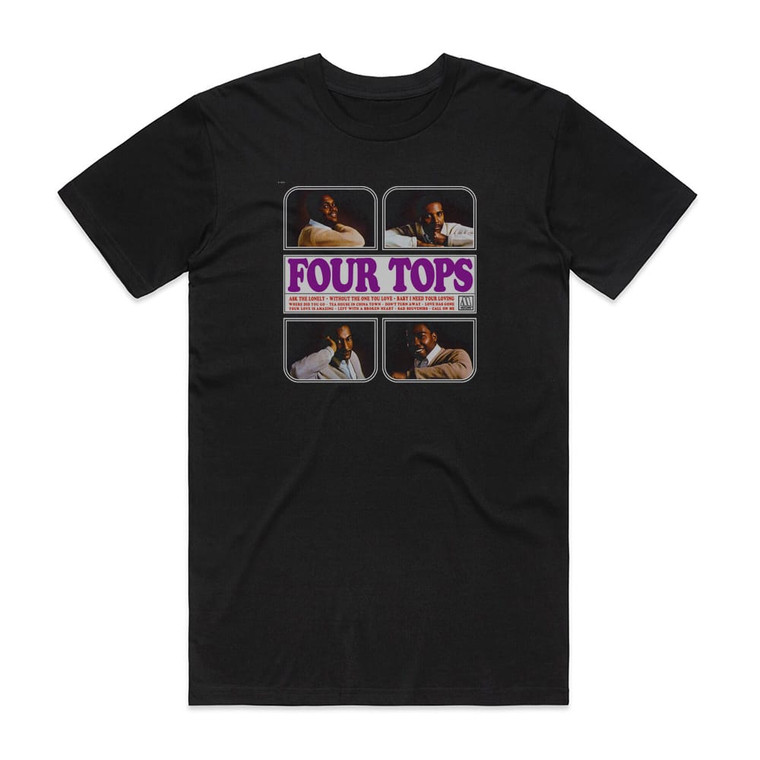 Four Tops Four Tops Second Album Album Cover T-Shirt Black