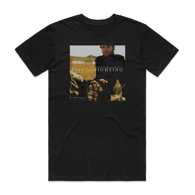 Five for Fighting The Battle For Everything Album Cover T-Shirt Black