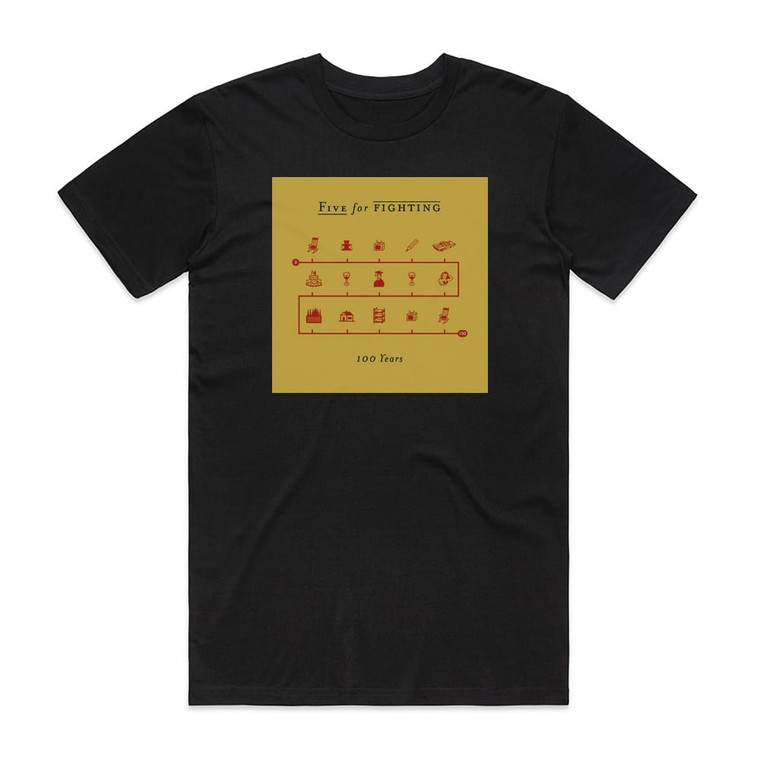 Five for Fighting 100 Years Album Cover T-Shirt Black