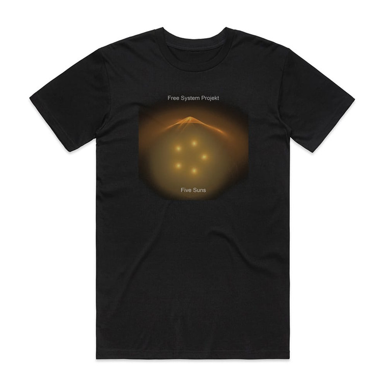 Free System Projekt Five Suns Album Cover T-Shirt Black