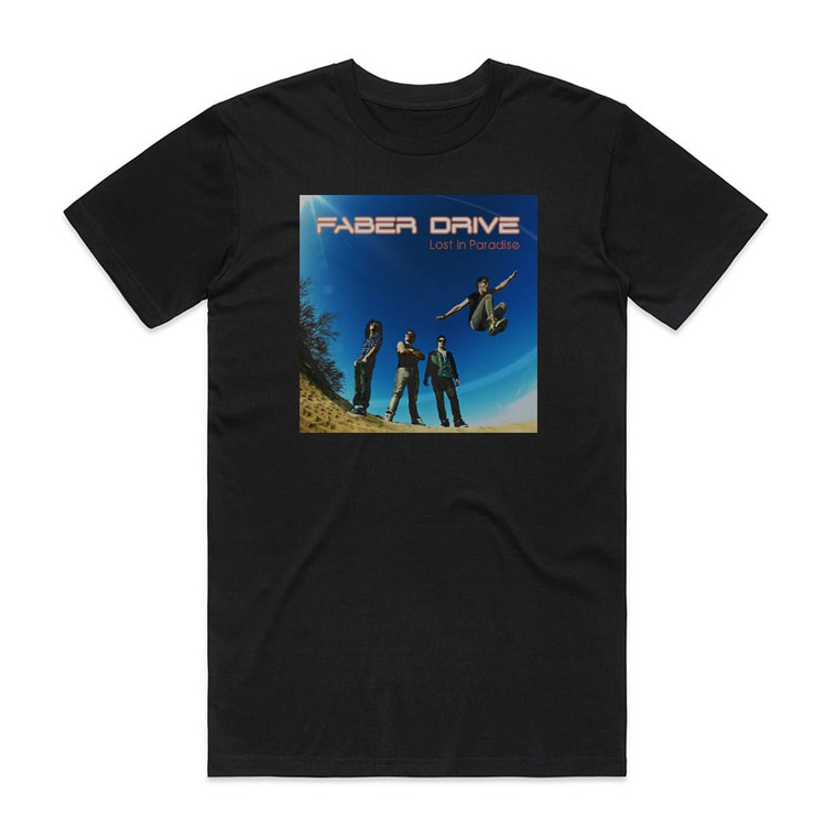 Faber Drive Lost In Paradise Album Cover T-Shirt Black