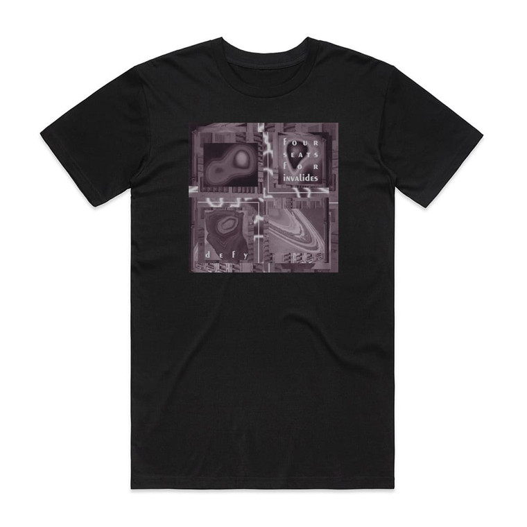 Four Seats for Invalides Defy Album Cover T-Shirt Black