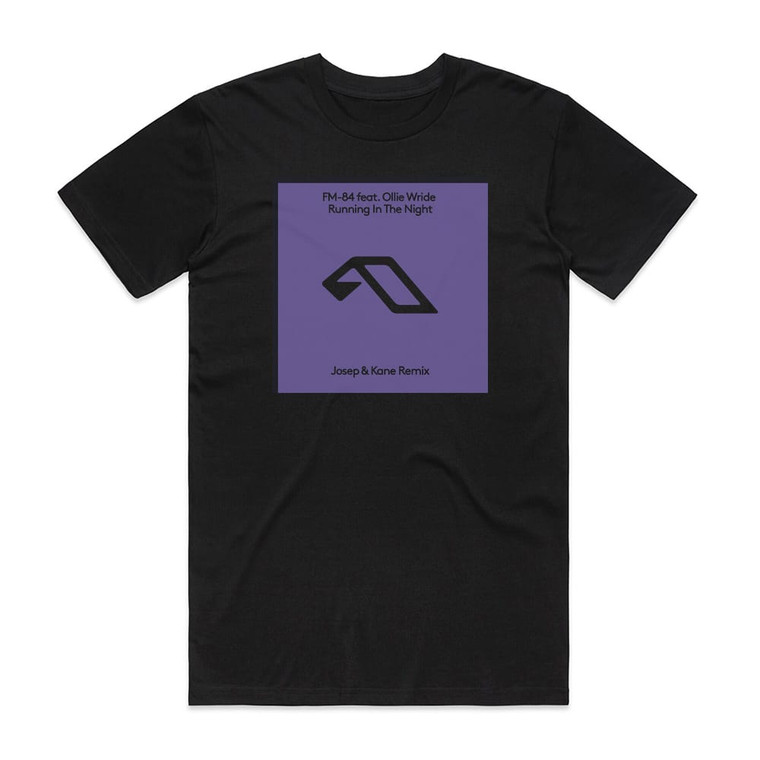 FM-84 Running In The Night Josep Kane Remix Album Cover T-Shirt Black
