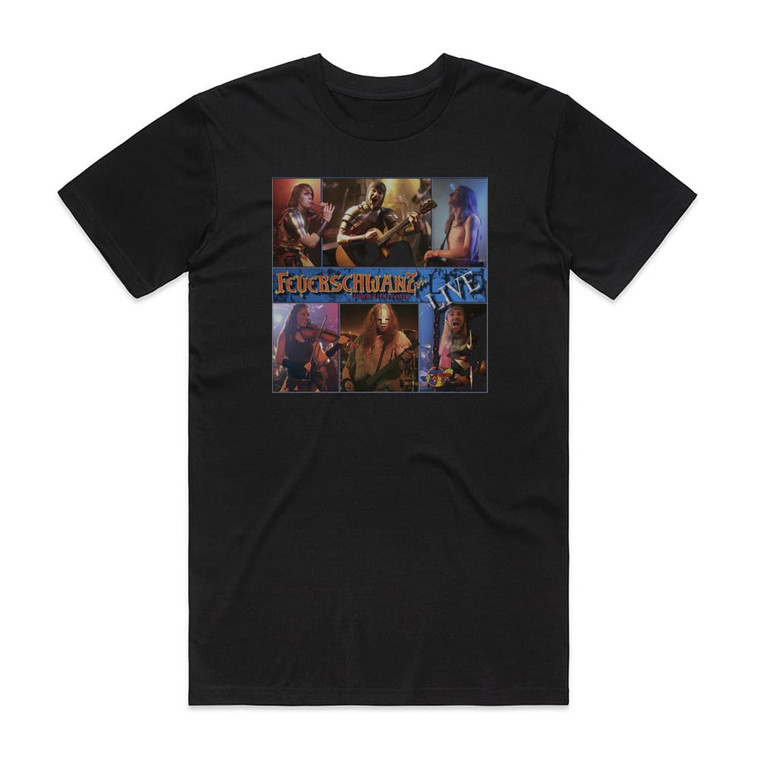 Feuerschwanz Drachentanz Album Cover T-Shirt Black