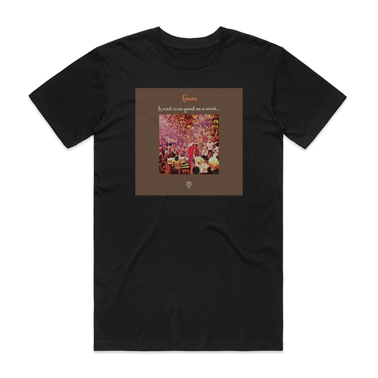 Faces A Nod Is As Good As A Wink To A Blind Horse Album Cover T-Shirt Black