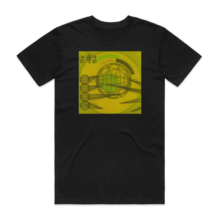 Front 242 Live Code Album Cover T-Shirt Black Front 242 Live Code Album Cover T-Shirt Black