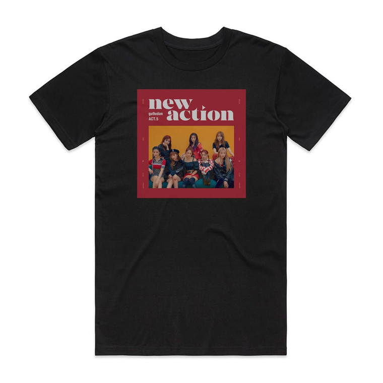 gugudan Act5 New Action Album Cover T-Shirt Black