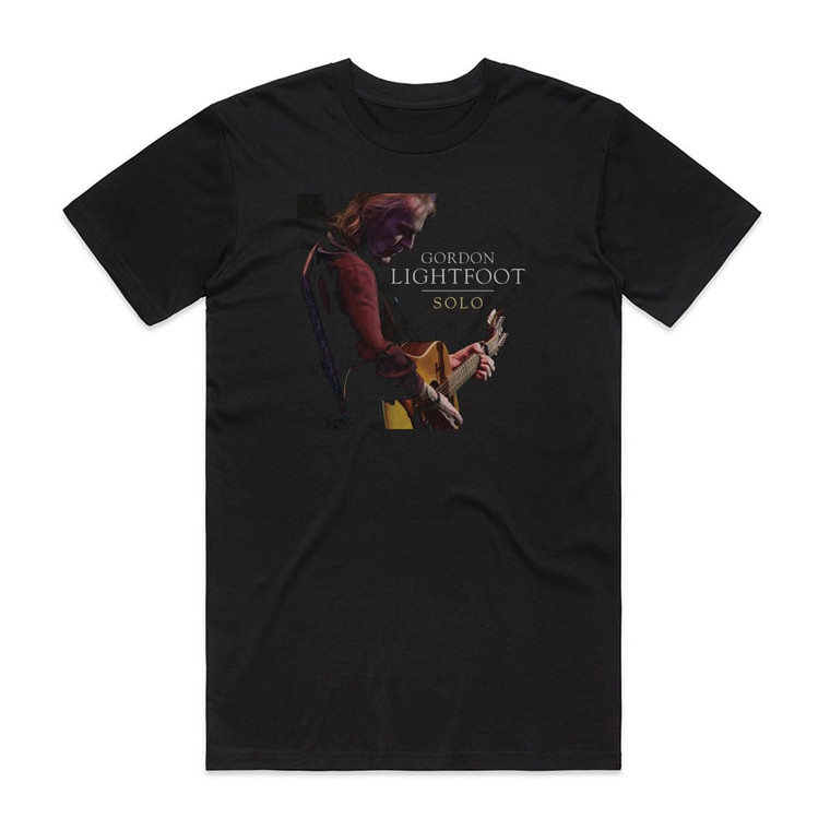 Gordon Lightfoot Solo Album Cover T-Shirt Black
