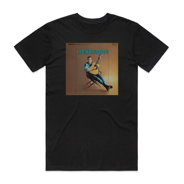 Gordon Lightfoot Lightfoot Album Cover T-Shirt Black