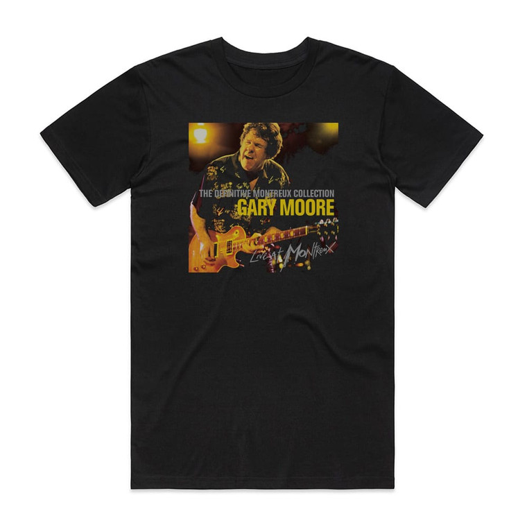 Gary Moore The Definitive Montreux Collection Live At Montreux Album Cover T-Shirt Black