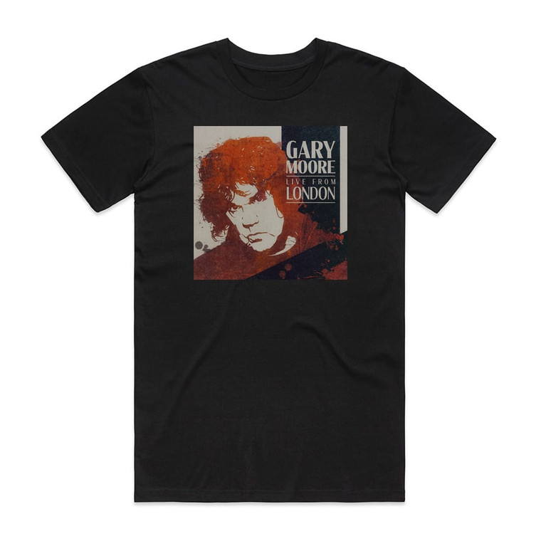 Gary Moore Live From London Album Cover T-Shirt Black