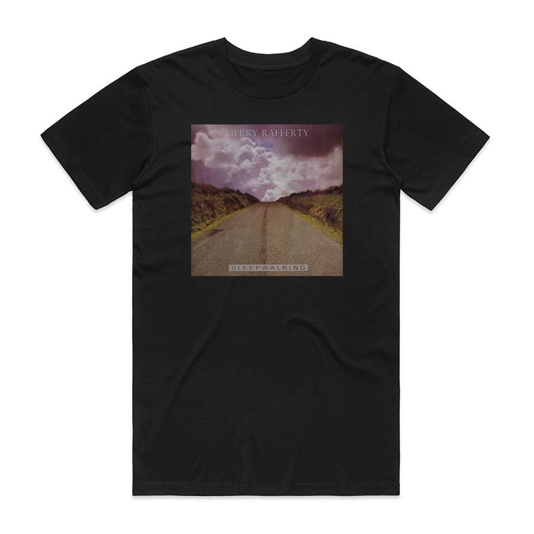 Gerry Rafferty Sleepwalking Album Cover T-Shirt Black