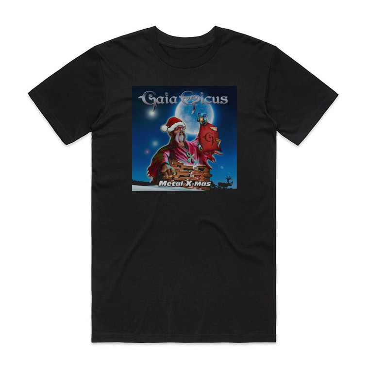 Gaia Epicus Metal X Mas Album Cover T-Shirt Black
