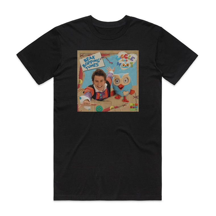 Giggle And Hoot Beak Bopping Tunes Album Cover T-Shirt Black