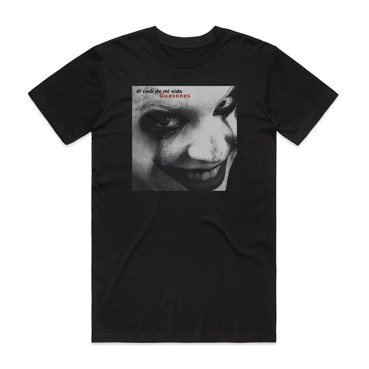 Guasones El Rock De Mi Vida Album Cover T-Shirt Black