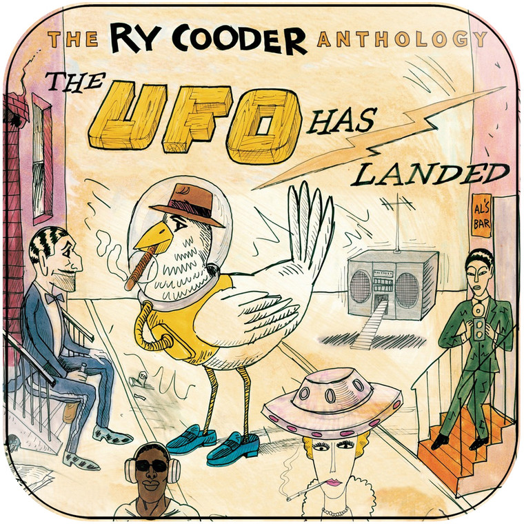 Ry Cooder The Ry Cooder Anthology The Ufo Has Landed Album Cover Sticker Album Cover Sticker