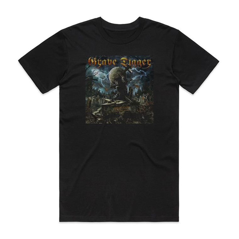 Grave Digger Exhumation The Early Years Album Cover T-Shirt Black
